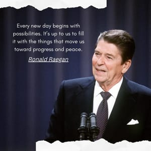 Every new day begins with possibilities. It’s up to us to fill it with the things that move us toward progress and peace.