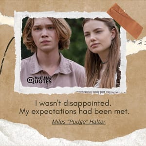 I wasn't disappointed. My expectations had been met.