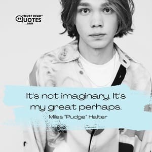 It's not imaginary. It's my great perhaps.