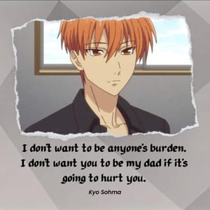 I don't want to be anyone's burden. I don't want you to be my dad if it's going to hurt you.
