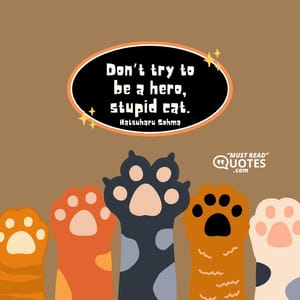 Don’t try to be a hero, stupid cat.