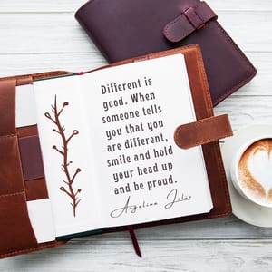 Different is good. When someone tells you that you are different, smile and hold your head up and be proud.