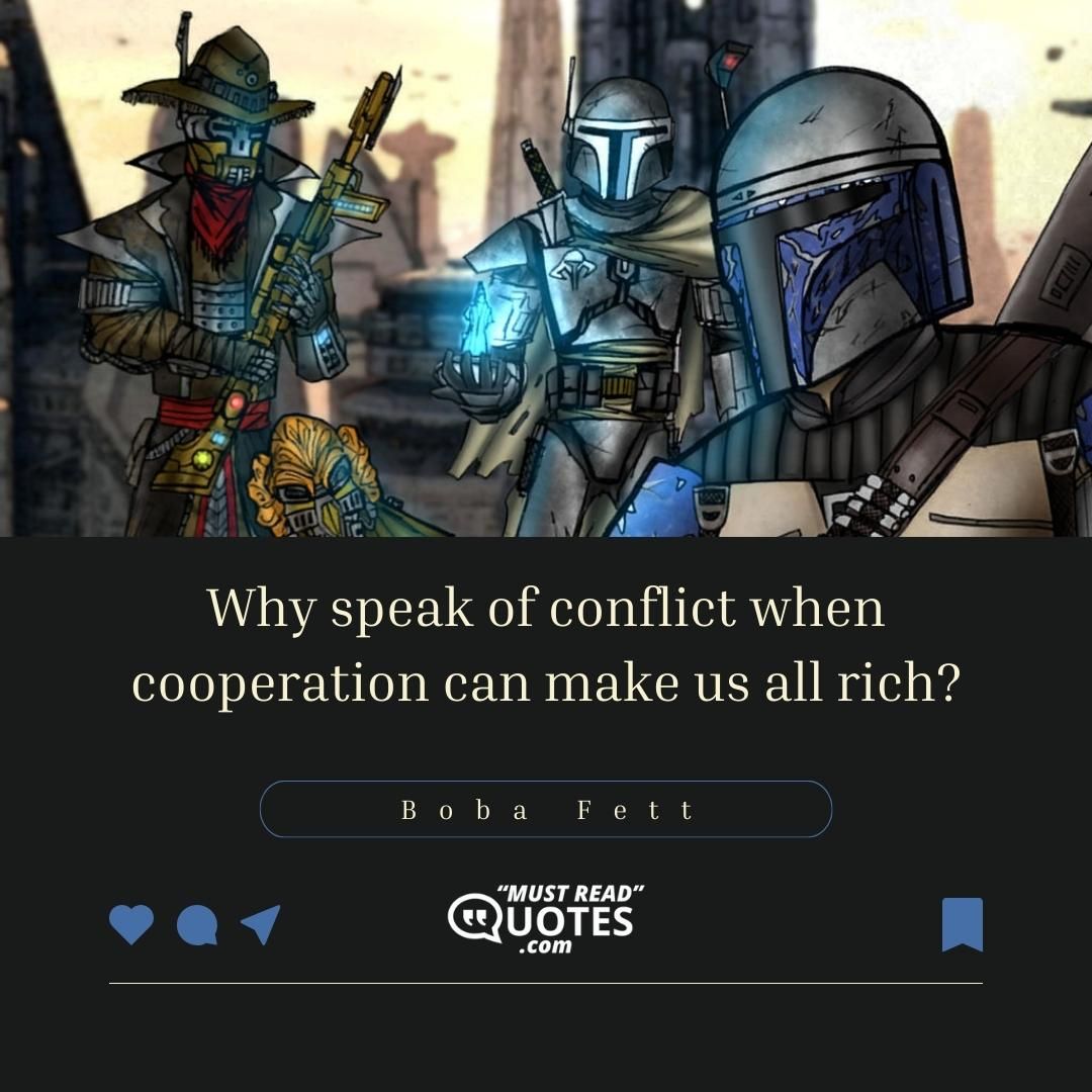 Why speak of conflict when cooperation can make us all rich?