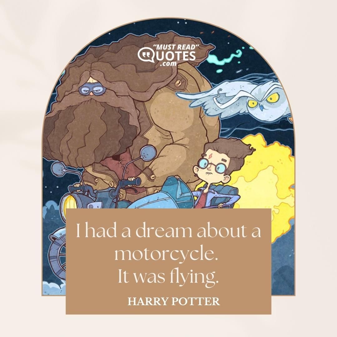 I had a dream about a motorcycle. It was flying.