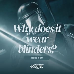 Why does it wear blinders?