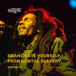 Emancipate yourself from mental slavery.