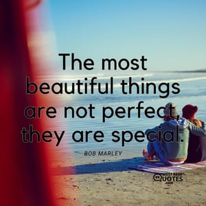 The most beautiful things are not perfect, they are special.