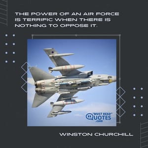 The power of an air force is terrific when there is nothing to oppose it.