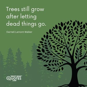 Trees still grow after letting dead things go.