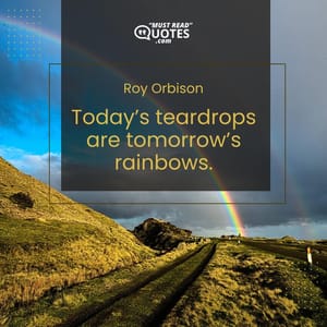Today’s teardrops are tomorrow’s rainbows.
