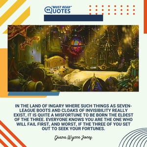 In the land of Ingary where such things as seven-league boots and cloaks of invisibility really exist, it is quite a misfortune to be born the eldest of the three. Everyone knows you are the one who will fail first, and worst, if the three of you set out to seek your fortunes.