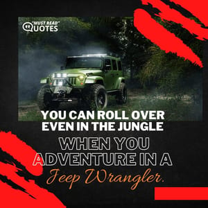 You can roll over even in the jungle when you adventure in a Jeep Wrangler.
