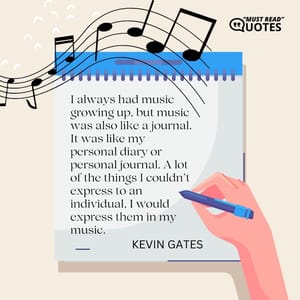 I always had music growing up, but music was also like a journal. It was like my personal diary or personal journal. A lot of the things I couldn’t express to an individual, I would express them in my music.