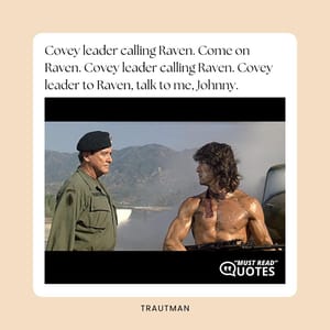 Covey leader calling Raven. Come on Raven. Covey leader calling Raven. Covey leader to Raven, talk to me, Johnny.