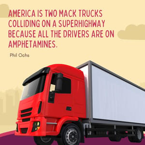 America is two Mack trucks colliding on a superhighway because all the drivers are on amphetamines.