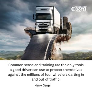 Common sense and training are the only tools a good driver can use to protect themselves against the millions of four wheelers darting in and out of traffic.